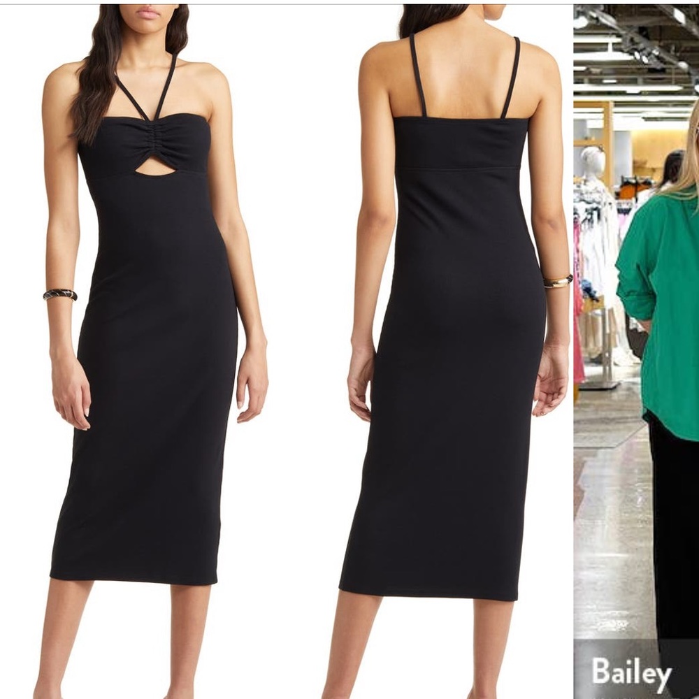 Strap Detail Midi Dress